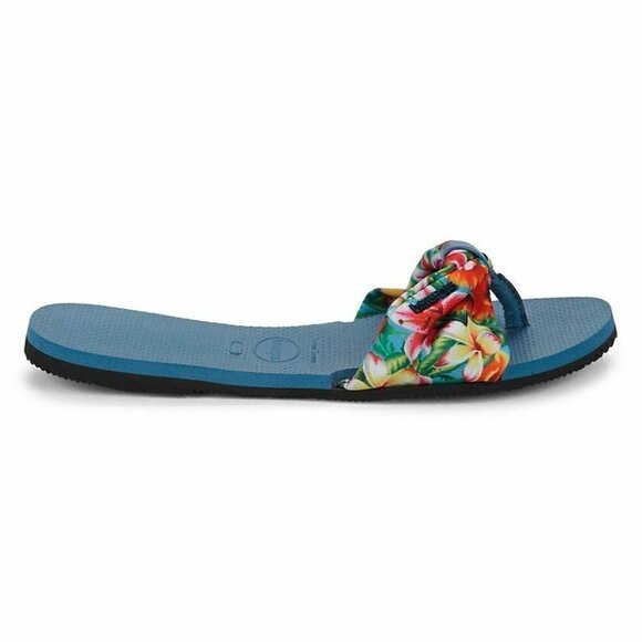 NEW WOMENS HAVAIANAS ST. TROPEZ STEEL BLUE FLIP FLOPS size 11/12 - Picture 8 of 11